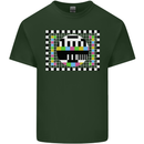 TV Test Pattern as Worn by Mens Cotton T-Shirt Tee Top Forest Green