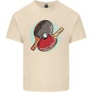 Table Tennis Paddles Ping Pong Mens Cotton T-Shirt Tee Top Natural
