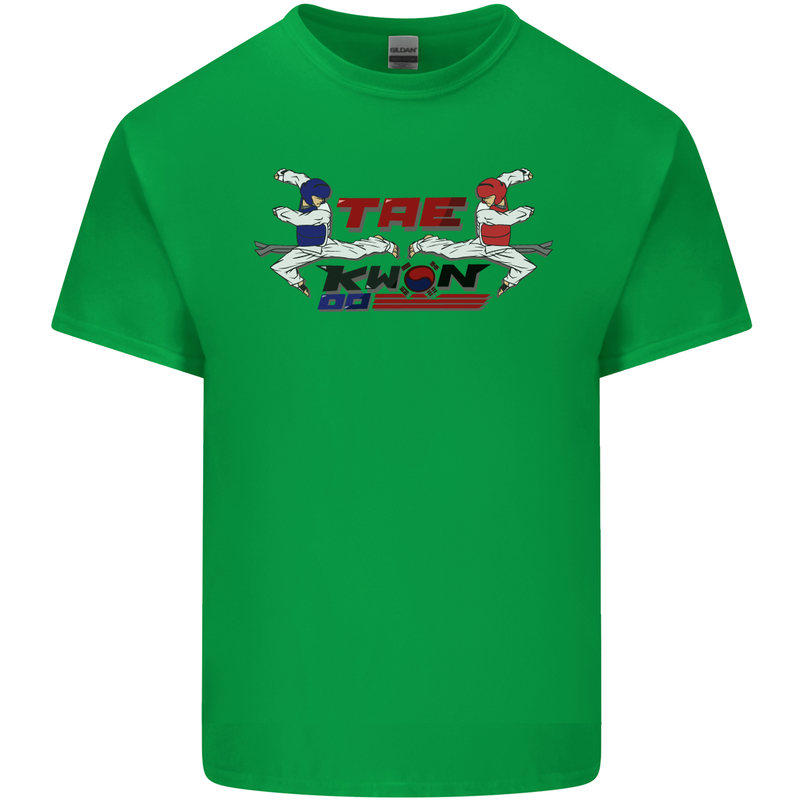 Taekwondo Fighter Mixed Martial Arts MMA Kids T-Shirt Childrens Irish Green