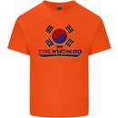 Taekwondo Fighter Mixed Martial Arts MMA Kids T-Shirt Childrens Orange