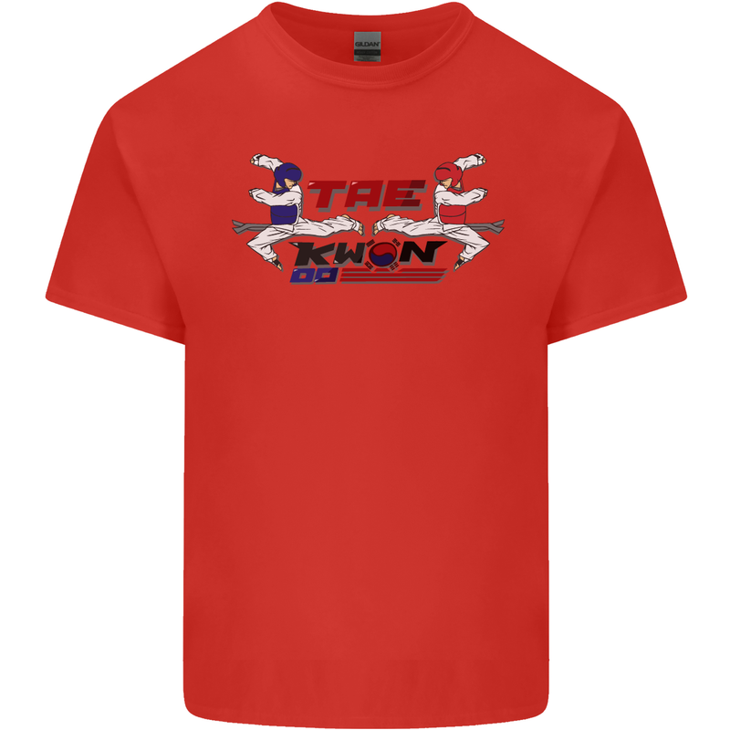 Taekwondo Fighter Mixed Martial Arts MMA Kids T-Shirt Childrens Red