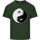 Taekwondo Fighter Mixed Martial Arts MMA Mens Cotton T-Shirt Tee Top Forest Green