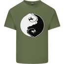 Taekwondo Fighter Mixed Martial Arts MMA Mens Cotton T-Shirt Tee Top Military Green