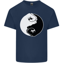 Taekwondo Fighter Mixed Martial Arts MMA Mens Cotton T-Shirt Tee Top Navy Blue