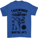 Taekwondo World Champion Martial Arts MMA Mens T-Shirt Cotton Gildan Royal Blue