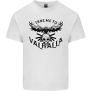 Take Me To Valhalla Viking Skull Odin Thor Mens Cotton T-Shirt Tee Top White