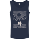 Take Me to the Mountains Trekking Hiking Mens Vest Tank Top Navy Blue