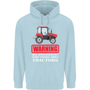 Talking About Tractors Funny Farmer Farm Childrens Kids Hoodie Light Blue