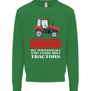 Talking About Tractors Funny Farmer Farm Kids Sweatshirt Jumper Irish Green