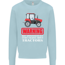 Talking About Tractors Funny Farmer Farm Kids Sweatshirt Jumper Light Blue