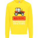 Talking About Tractors Funny Farmer Farm Kids Sweatshirt Jumper Yellow