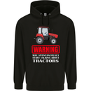 Talking About Tractors Funny Farmer Farm Mens 80% Cotton Hoodie Black