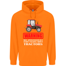 Talking About Tractors Funny Farmer Farm Mens 80% Cotton Hoodie Orange