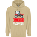 Talking About Tractors Funny Farmer Farm Mens 80% Cotton Hoodie Sand