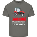 Talking About Tractors Funny Farmer Farm Mens Cotton T-Shirt Tee Top Charcoal