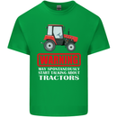 Talking About Tractors Funny Farmer Farm Mens Cotton T-Shirt Tee Top Irish Green