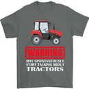 Talking About Tractors Funny Farmer Farm Mens T-Shirt Cotton Gildan Charcoal
