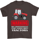 Talking About Tractors Funny Farmer Farm Mens T-Shirt Cotton Gildan Dark Chocolate