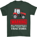 Talking About Tractors Funny Farmer Farm Mens T-Shirt Cotton Gildan Forest Green
