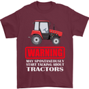 Talking About Tractors Funny Farmer Farm Mens T-Shirt Cotton Gildan Maroon