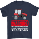 Talking About Tractors Funny Farmer Farm Mens T-Shirt Cotton Gildan Navy Blue