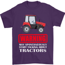 Talking About Tractors Funny Farmer Farm Mens T-Shirt Cotton Gildan Purple