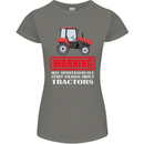 Talking About Tractors Funny Farmer Farm Womens Petite Cut T-Shirt Charcoal