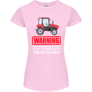 Talking About Tractors Funny Farmer Farm Womens Petite Cut T-Shirt Light Pink