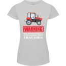 Talking About Tractors Funny Farmer Farm Womens Petite Cut T-Shirt Sports Grey