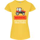 Talking About Tractors Funny Farmer Farm Womens Petite Cut T-Shirt Yellow