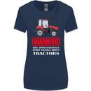 Talking About Tractors Funny Farmer Farm Womens Wider Cut T-Shirt Navy Blue