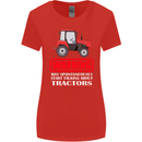 Talking About Tractors Funny Farmer Farm Womens Wider Cut T-Shirt Red