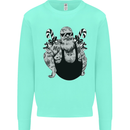 Tattoo Santa Funny Christmas Biker Motorbike Mens Sweatshirt Jumper Peppermint