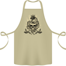 Tattoo Skull Snake Tattooist Biker Gothic Cotton Apron 100% Organic Khaki