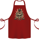 Tattoo Skull Snake Tattooist Biker Gothic Cotton Apron 100% Organic Maroon