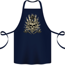 Tattoo Skull Snake Tattooist Biker Gothic Cotton Apron 100% Organic Navy Blue