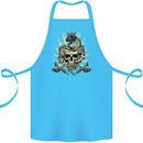Tattoo Skull Snake Tattooist Biker Gothic Cotton Apron 100% Organic Turquoise