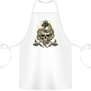 Tattoo Skull Snake Tattooist Biker Gothic Cotton Apron 100% Organic White