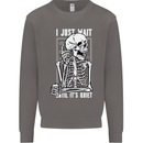 Teacher Ill Just Wait Teaching Maths Enlish Mens Sweatshirt Jumper Charcoal
