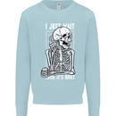 Teacher Ill Just Wait Teaching Maths Enlish Mens Sweatshirt Jumper Light Blue