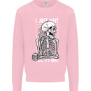 Teacher Ill Just Wait Teaching Maths Enlish Mens Sweatshirt Jumper Light Pink