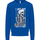 Teacher Ill Just Wait Teaching Maths Enlish Mens Sweatshirt Jumper Royal Blue