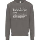 Teacher Maths English Science Sport Funny Mens Sweatshirt Jumper Charcoal
