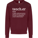 Teacher Maths English Science Sport Funny Mens Sweatshirt Jumper Maroon