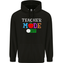 Teacher Mode Off Funny Teaching Holiday Mens 80% Cotton Hoodie Black
