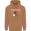Teacher Mode Off Funny Teaching Holiday Mens 80% Cotton Hoodie Caramel Latte