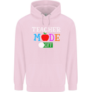 Teacher Mode Off Funny Teaching Holiday Mens 80% Cotton Hoodie Light Pink