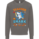 Teacher Shark Funny Teaching Teacher Mens Sweatshirt Jumper Charcoal