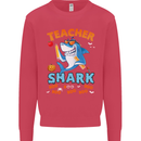 Teacher Shark Funny Teaching Teacher Mens Sweatshirt Jumper Heliconia