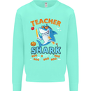 Teacher Shark Funny Teaching Teacher Mens Sweatshirt Jumper Peppermint